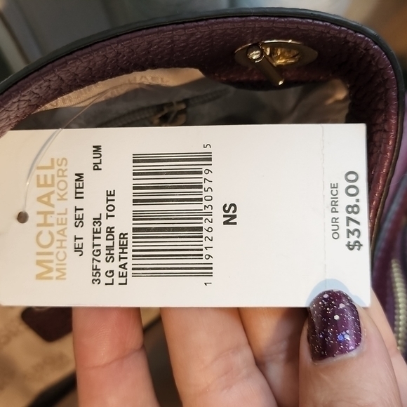 Michael Kors Burgundy Jet Set Lg Shoulder Tote Handbag With Matching Wallet NWT - Picture 16 of 16